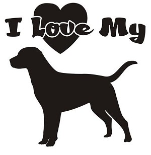 I Love My Labrador Decal Sticker 