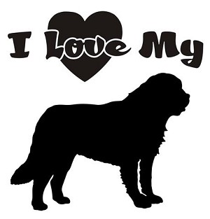 I Love My Mastiff Decal Sticker 