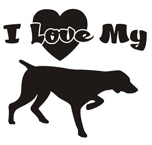 I Love My Pointer Decal Sticker 