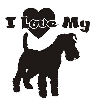 I Love My Schnauzer Decal Sticker 