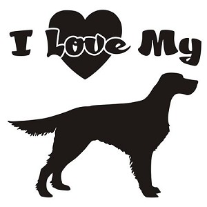 I Love My Setter Decal Sticker 