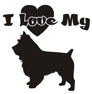 I Love My Terrier Decal Sticker 