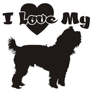 I Love My Yorkie Decal Sticker 