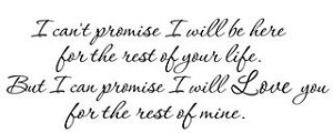 I can promise I will love you Decal 