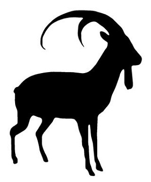 Ibex Silhouette Decal Sticker 