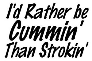 I'd Rather Be Cummin Decal Sticker 
