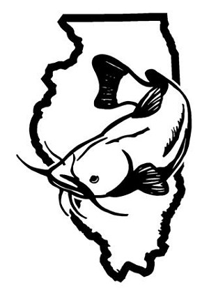 Illinois Catfish v2 Decal Sticker 