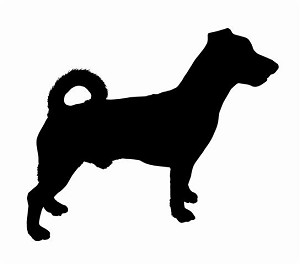 Jack Russell Silhouette Decal Sticker 