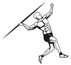 Javelin Thrower Decal Sticker 