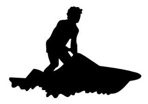 Jet Ski Silhouette Decal Sticker 