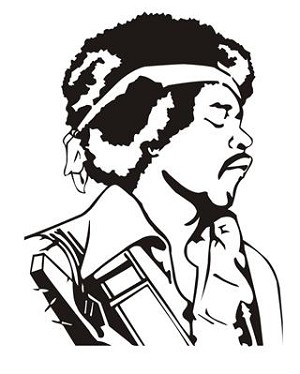 Jimmy Hendrix v2 Decal Sticker 
