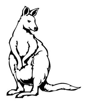Kangaroo v1 Decal Sticker 