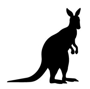 Kangaroo Silhouette v1  Decal Sticker 