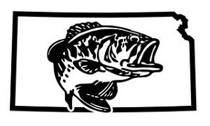 Kansas Bass Fishing Decal Sticker 