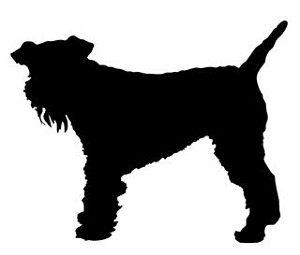 Kerry Blue Terrier Silhouette Decal Sticker 