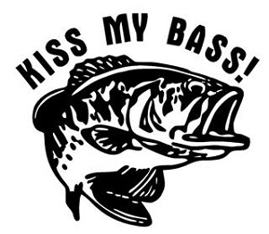 Kiss My Bass Decal Sticker 