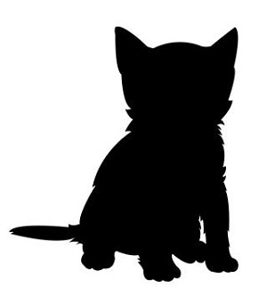 Kitten Silhouette Decal Sticker 