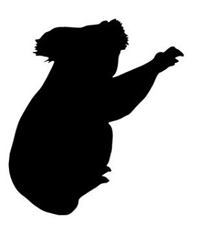 Koala Bear Silhouette Decal Sticker 