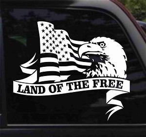 Land of the Free Decal Sticker 