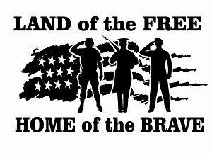 Land of the Free Home of the Brave Decal Sticker 