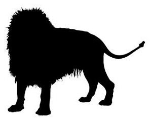 Lion Silhouette v1  Decal Sticker 