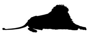 Lion Silhouette v2  Decal Sticker 