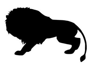 Lion Silhouette v8 Decal Sticker 