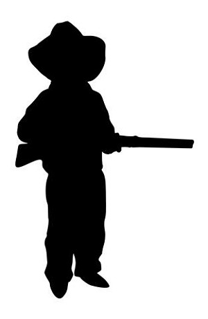 Little Cowboy Silhouette v2 Decal Sticker 