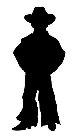 Little Cowboy Silhouette Decal Sticker 