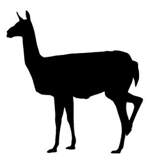 Llama Silhouette Decal Sticker 