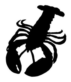 Lobster Silhouette v1 Decal Sticker 