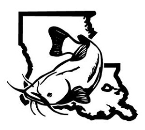 Louisiana Catfish v2 Decal Sticker 
