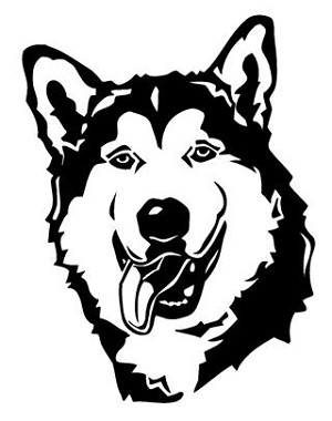 Malamute Head v2 Decal Sticker 