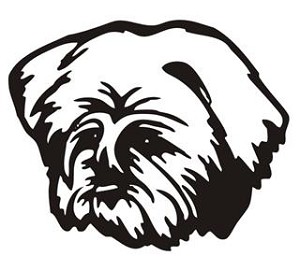 Maltese Head Decal Sticker 