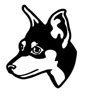 Manchester Terrier Head Decal Sticker 