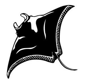 Manta Ray Decal Sticker 