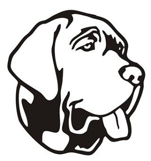 Mastiff Head v2 Decal Sticker 