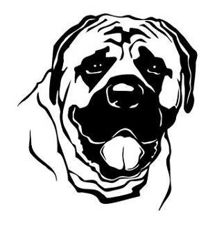 Mastiff Head Decal Sticker 