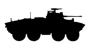 Military Vehicle Silhouette v1 Decal Sticker 