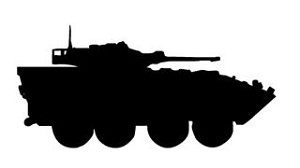 Military Vehicle Silhouette v2 Decal Sticker 