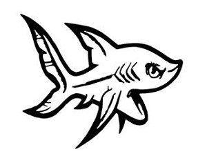 Mini Shark Decal Sticker 