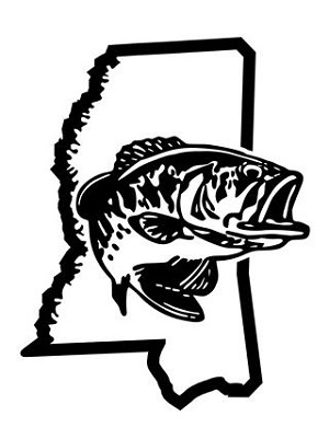Mississippi Bass Fishing Decal Sticker 