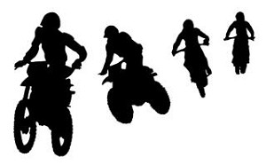 Motocross Jump Silhouette Decal Sticker 
