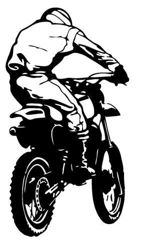 Motocross Racer v1 Decal Sticker 