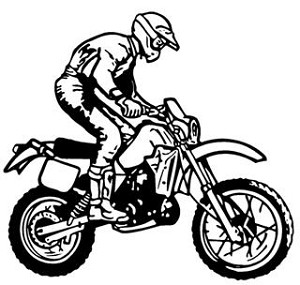 Motocross Racer v2 Decal Sticker 