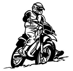 Motocross Racer v3 Decal Sticker 