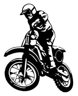 Motocross Racer v4 Decal Sticker 
