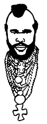 Mr T v2 Decal Sticker 