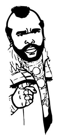 Mr T v3 Decal Sticker 