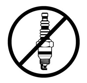 No Spark Plugs Decal Sticker 